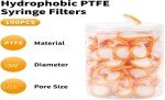 Zoomto PTFE Syringe Filters, 0.45um, 100PCS