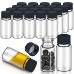 100 Clear Glass Vials with Screw Caps - 10ml