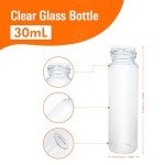 20PCS Clear 30ML Glass Vials with Screw Caps