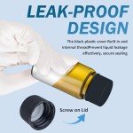 100 Clear Glass Vials with Screw Caps - 10ml