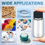 100 Clear Glass Vials with Screw Caps - 10ml