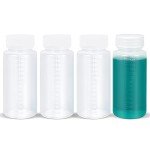 Squeezable Travel Bottles with Embossed Scale - 4 Pcs