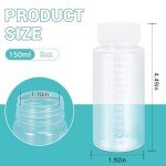 Squeezable Travel Bottles with Embossed Scale - 4 Pcs
