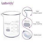 Labvida 6-Pack 50ml Thick Glass Beakers
