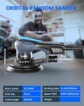 Brushless Electric Orbital Sander with 10 Discs