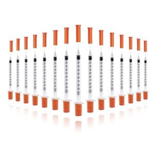 100 Pack of U-100 30G 1ml Disposable Syringes