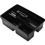Large Stackable 3-Compartment Plastic Cleaning Caddy