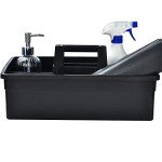 Large Stackable 3-Compartment Plastic Cleaning Caddy