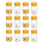 ULAB 100ml Round Glass Storage Bottles - Pack of 12