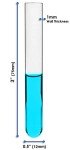 EISCO 100 Pack 5ml Borosilicate Test Tubes