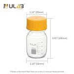 ULAB 100ml Round Glass Storage Bottles - Pack of 12