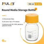 ULAB 100ml Round Glass Storage Bottles - Pack of 12