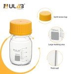 ULAB 100ml Round Glass Storage Bottles - Pack of 12