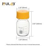 ULAB 100ml Round Glass Storage Bottles - Pack of 12