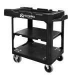 Heavy Duty Rolling Utility Cart with Ergonomic Handle