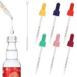 Colorful 6-Pack Glass Dropper Pipettes - 1ML