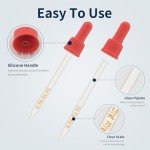 Colorful 6-Pack Glass Dropper Pipettes - 1ML