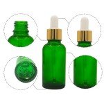 1oz Green Glass Dropper Bottle for Essential Oils