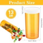 ElevateTech Small Clear Pill Bottles with Caps