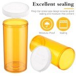 ElevateTech Small Clear Pill Bottles with Caps