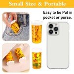 ElevateTech Small Clear Pill Bottles with Caps
