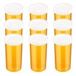 ElevateTech Small Clear Pill Bottles with Caps