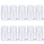 10-Pack Wide Mouth Plastic Reagent Bottles