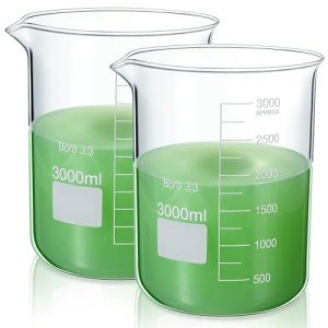 Borosilicate Glass 3000ml Lab Beaker Set