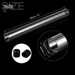 PATIKIL Clear Plastic Tube with Rubber Caps, 2 Set