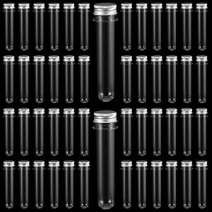 80 PCS Clear Test Tubes with Caps - 40ml