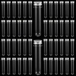 80 PCS Clear Test Tubes with Caps - 40ml