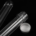 80 PCS Clear Test Tubes with Caps - 40ml