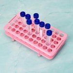 Test Tube Holder Rack with Silicone Pad - Pink