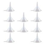 Clear Plastic Mini Funnels for Lab Use (10 Pack)