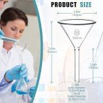 HUAOU 2pc 100mm Borosilicate Glass Funnel Set