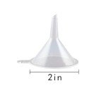 Clear Plastic Mini Funnels for Lab Use (10 Pack)