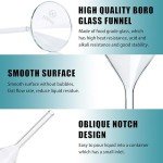 HUAOU 2pc 100mm Borosilicate Glass Funnel Set