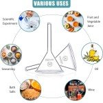 HUAOU 2pc 100mm Borosilicate Glass Funnel Set