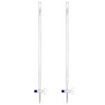 QWORK 25mL Borosilicate Burette with Stopcock - 2 Pack