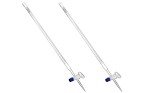 QWORK 25mL Borosilicate Burette with Stopcock - 2 Pack
