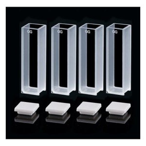 Set of 4 Glass Cuvettes for Spectrophotometers
