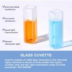 Set of 4 Glass Cuvettes for Spectrophotometers