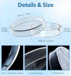 60mm Glass Petri Dishes with Lids, Pack of 20