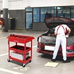 Heavy Duty 3-Tier Rolling Tool Cart with Drawer