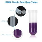 100ML Clear Plastic Centrifuge Tubes, 10 Pack
