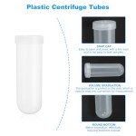 100ML Clear Plastic Centrifuge Tubes, 10 Pack