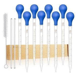 10ml Glass Graduated Laboratory Dropper Pipettes (8)