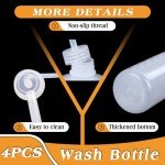 Ruicoo 4-Pack 250ml Plastic Wash Bottles