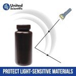 Amber HDPE Wide Mouth Sample Containers - 2 Pack