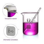 5 Pack Borosilicate Glass Lab Measuring Beakers